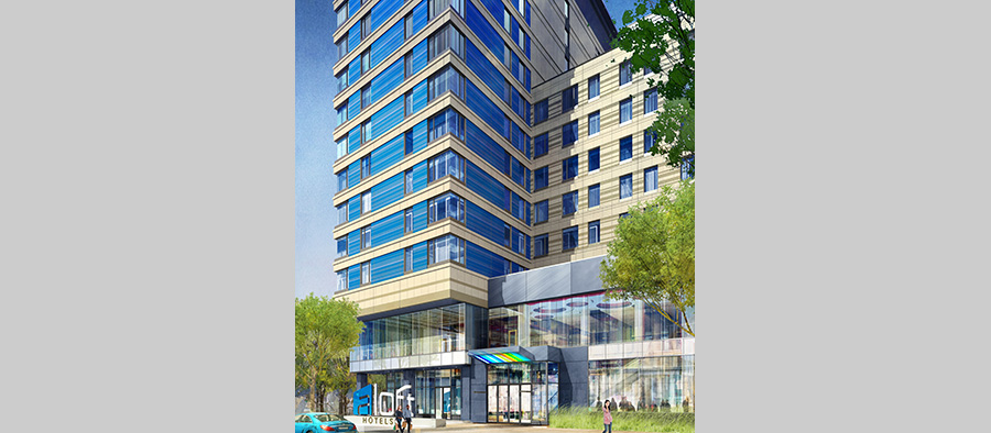 photo rendering of Boston Convention Center Hotel Project - Aloft Hotel
